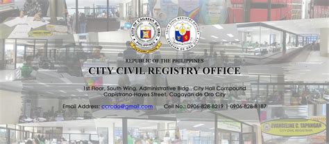 registry of deeds cagayan de oro|City Civil Registry Office .